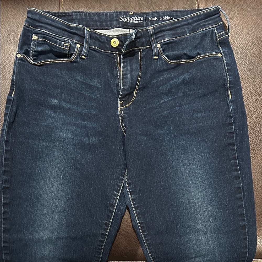 Signature Women's Skinny Jeans - Deep Indigo